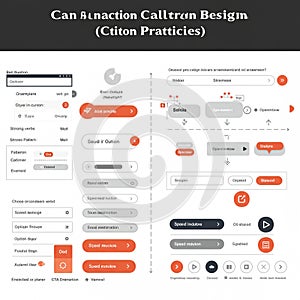 User interface layout features various design elements like buttons, sliders, and input