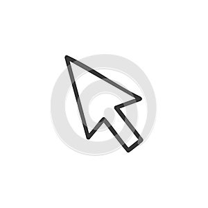 User interface mouse pointer arrow icon for computer screen web design and digital navigation