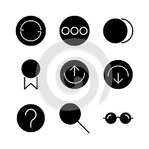 User interface outline icon set include rotate,installed apps,dual apps,permission,system update,feedback,search,read mode