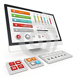 User interface set 3D icon illustration