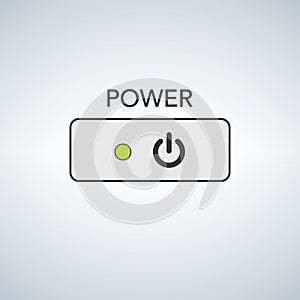 User interface switch button On Off