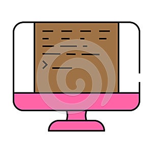 user interface text technical writer icon color illustration