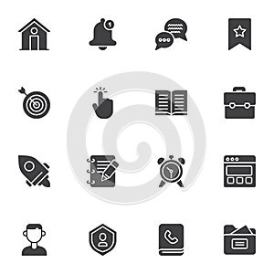 User interface vector icons set