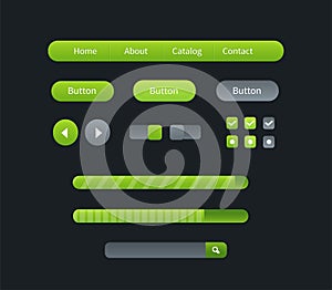 User interface vector set for website development and mobile application photo