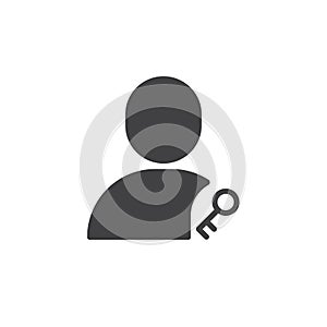 User key icon vector