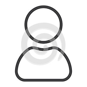 User line icon, web and mobile, admin sign