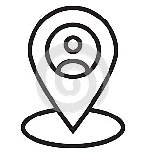 User Location Isolated Vector Icon That can be easily Modified or Edited.