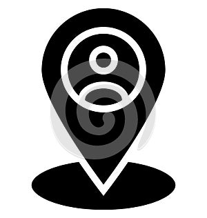 User Location Isolated Vector Icon That can be easily Modified or Edited.