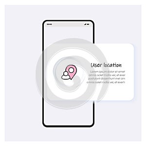 User location line icon or button