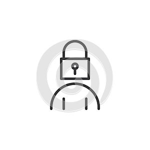 User Lock head line icon