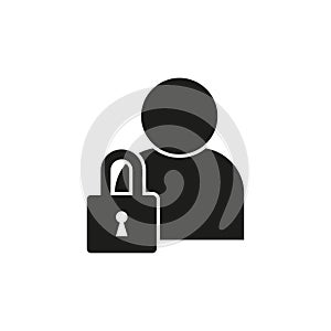 User login or authenticate icon. Vector illustration. EPS 10.