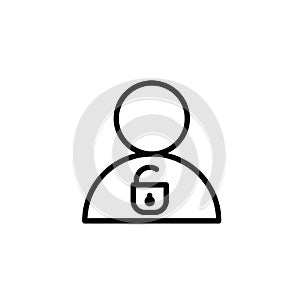 User login or authenticate icon, vector. Personal protection icon. Internet privacy protection icon. Password protected. Security