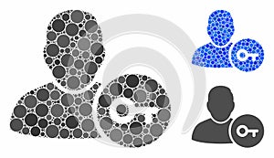 User login Composition Icon of Circles