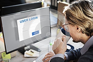 User Login Security Privacy Protection Concept