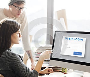 User Login Security Privacy Protection Concept