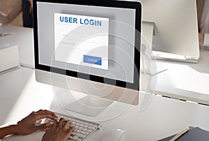 User Login Security Privacy Protection Concept