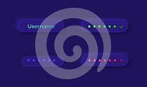 User login UI elements kit