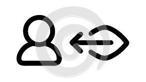 User Logout Exit Profile Icon, vector design Generative AI