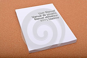 User Manual Book Cover with multiple languages photo