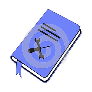 User manual, guide, instruction, guidebook, Handbook isometric concept. Vector illustration. User guide manual book photo