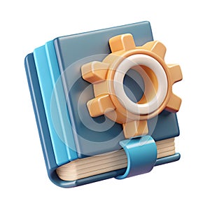 User manual, technical inforamtion. User manual, guide, instruction, guidebook, Handbook 3D illustration. Rules guideline or user