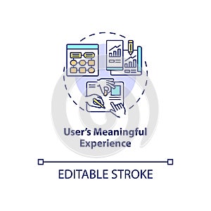 User meaningful experience concept icon