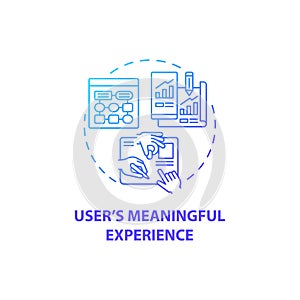 User meaningful experience concept icon