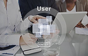 User member usability system concept photo