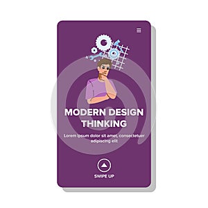 user modern design thinking vector