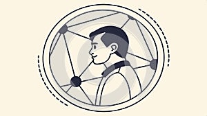 User network vector icon. Social connection and community symbol for networking. vector design Generative AI