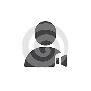 User notification icon vector