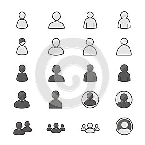 User and People Set Of Abstract Account Color Icon Style Colorful Flat Icons