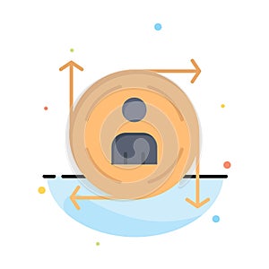 User, Predication, Arrow, Path Abstract Flat Color Icon Template photo