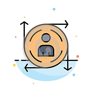 User, Predication, Arrow, Path Abstract Flat Color Icon Template photo