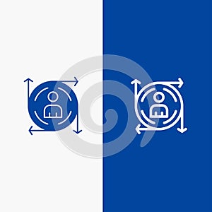 User, Predication, Arrow, Path Line and Glyph Solid icon Blue banner Line and Glyph Solid icon Blue banner photo