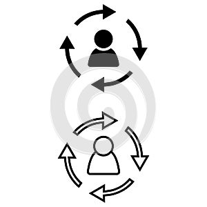 User Prediction icon vector set. behaviour illustration sign collection. consumer symbol.