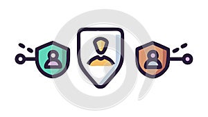 User Privacy Data Protection Security Vector, vector design Generative AI