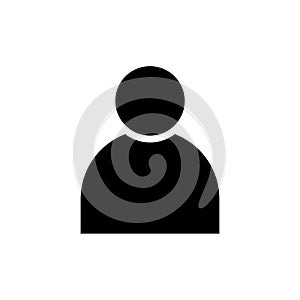 User profile avatar black solid icon