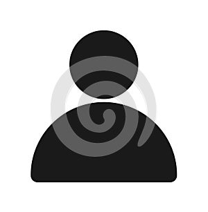 User profile avatar solid black icon