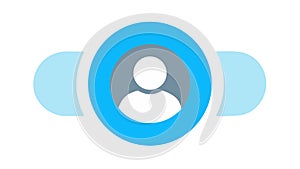 User Profile with Horizontal Bar for Profile Status, vector design Generative AI