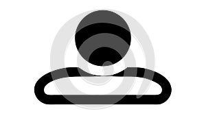 User Profile Icon: Person Account Symbol Vector, vector design Generative AI photo