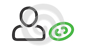 User Profile with Links and Connectivity, vector design Generative AI