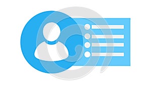 User Profile with List Menu Icon: Account Management Options, vector design Generative AI photo