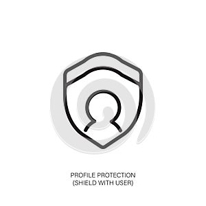 User Profile Security Shield Icon
