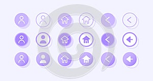 User profile UI elements kit