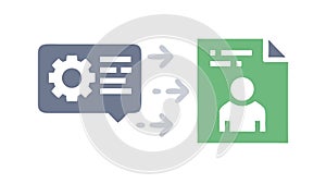 User Profile Workflow Icon Vector, vector design Generative AI