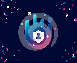 User Protection simple icon. Profile Avatar sign.