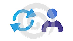 User Refresh Icon, Account Update and Profile Synchronization, vector design Generative AI