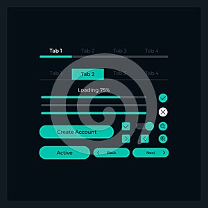 User registration UI elements kit