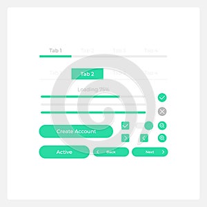 User registration UI elements kit
